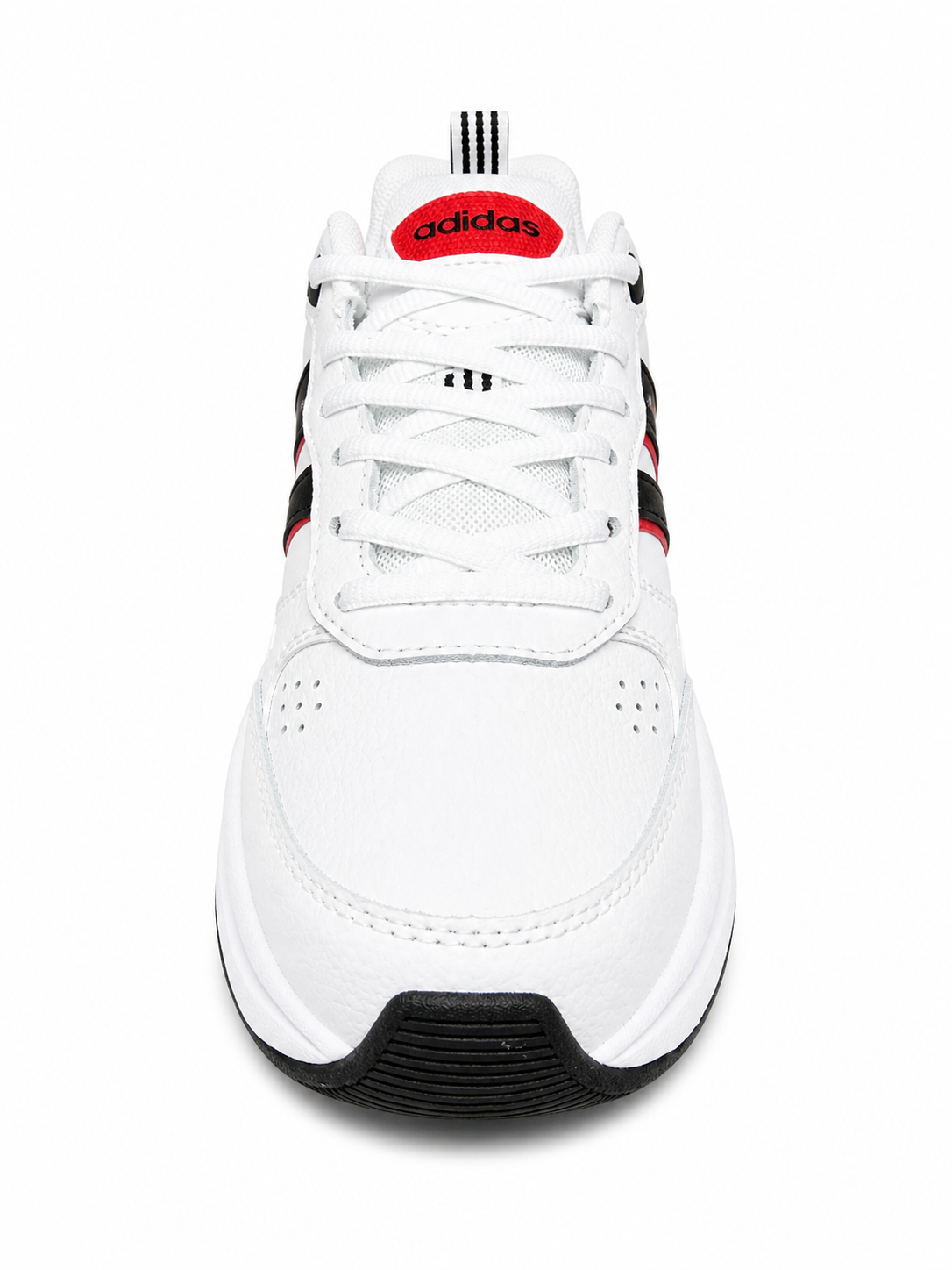 Adidas Strutter Blanca detalle en Rojo