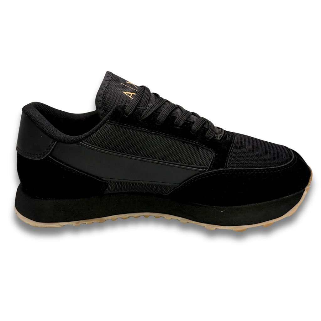 Tenis Armani Exchange Black Gold Hombre