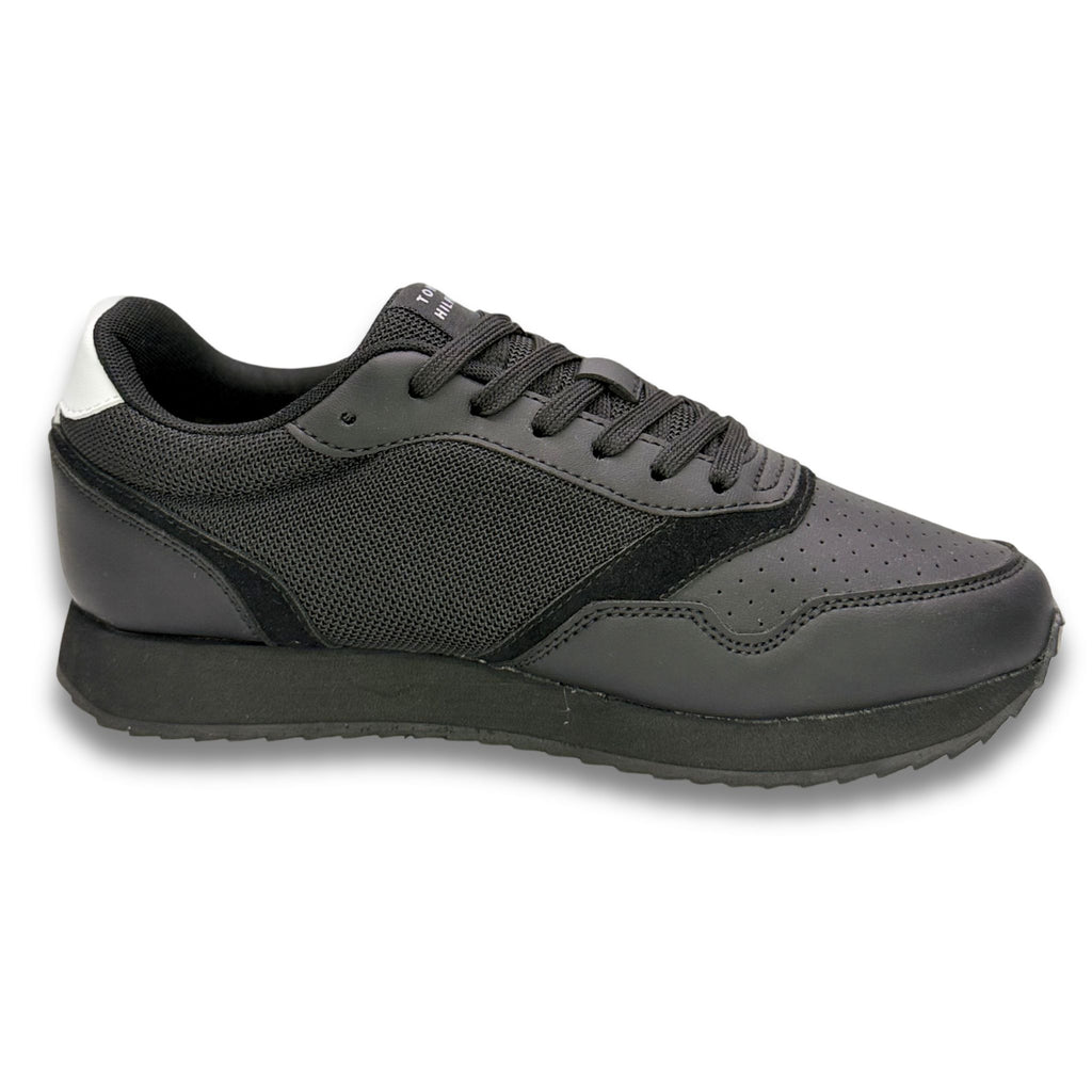 Tenis Tommy Hilfiger Runner Evo Seasonal Mix Black and White Hombre