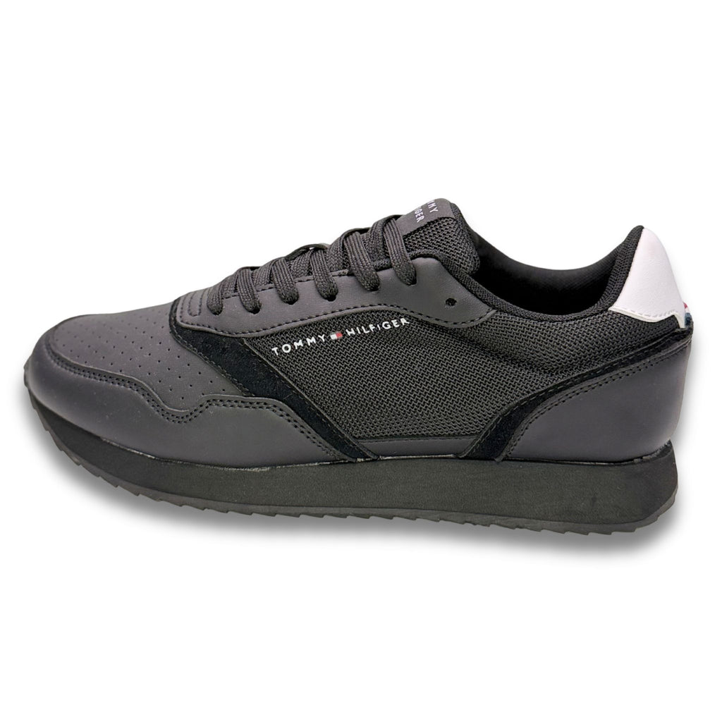 Tenis Tommy Hilfiger Runner Evo Seasonal Mix Black and White Hombre